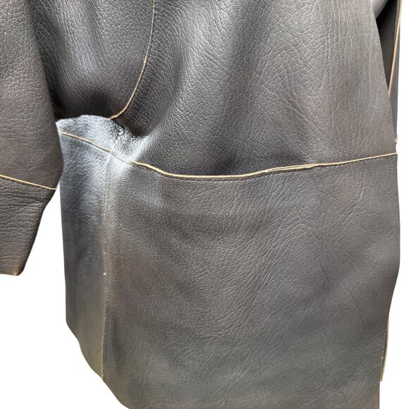 Marni Lamb Leather Cropped Short Skeeve Open Light Jacket Gray Size EU 38 US 6 - Picture 2 of 10